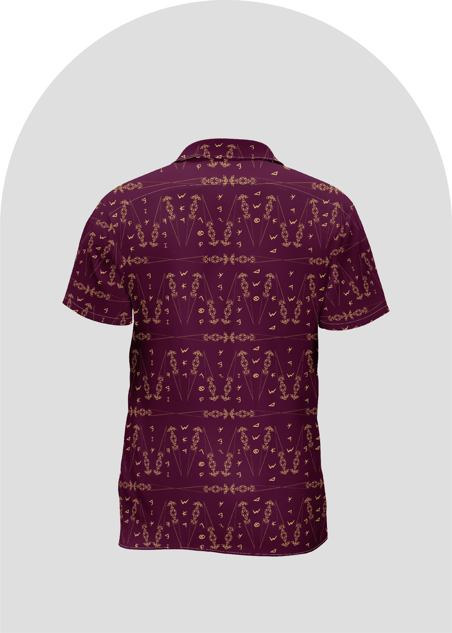 a product mockup of a malkuut shirt. the mockup shows the back of the shirt.