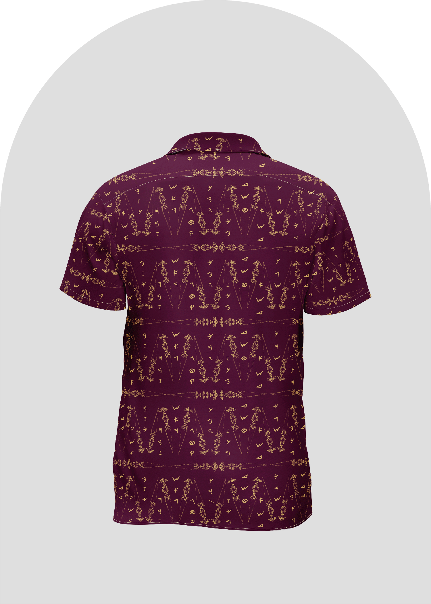 a product mockup of a malkuut shirt. the mockup shows the back of the shirt.